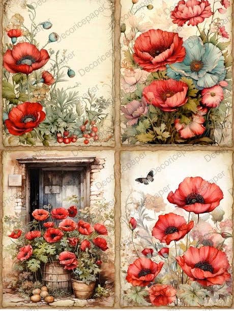 DRP059 - Papier de riz A4 pour la vente par Decoricepaper