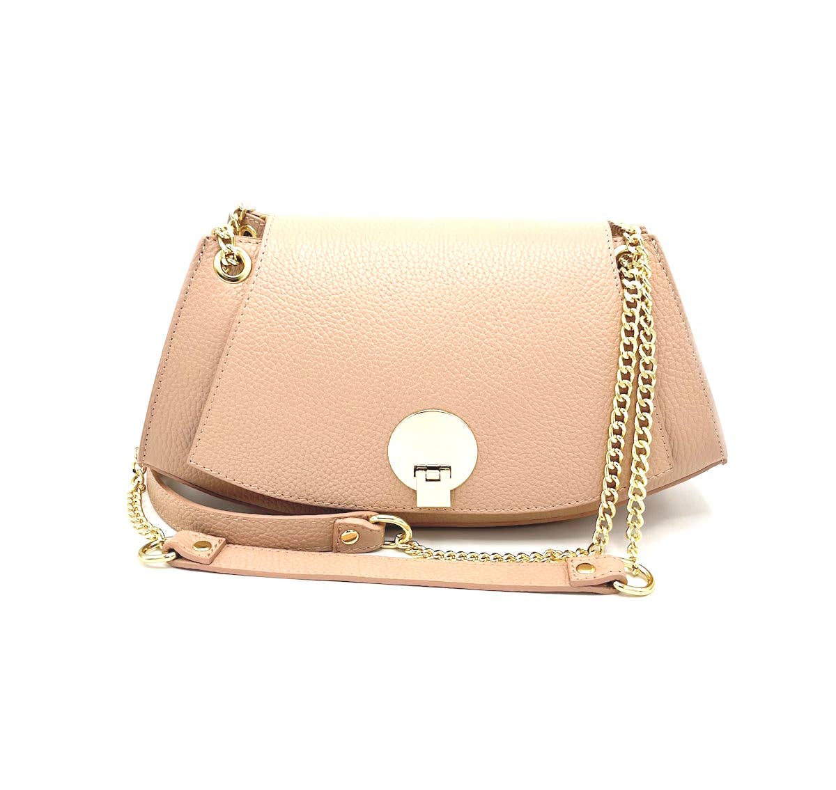 Suie Valentini srl – Großhandel Henkeltasche – Damen – Echtes Leder Umhängetasche mit Kette, handgefertigt in Italien, Art. 1124396