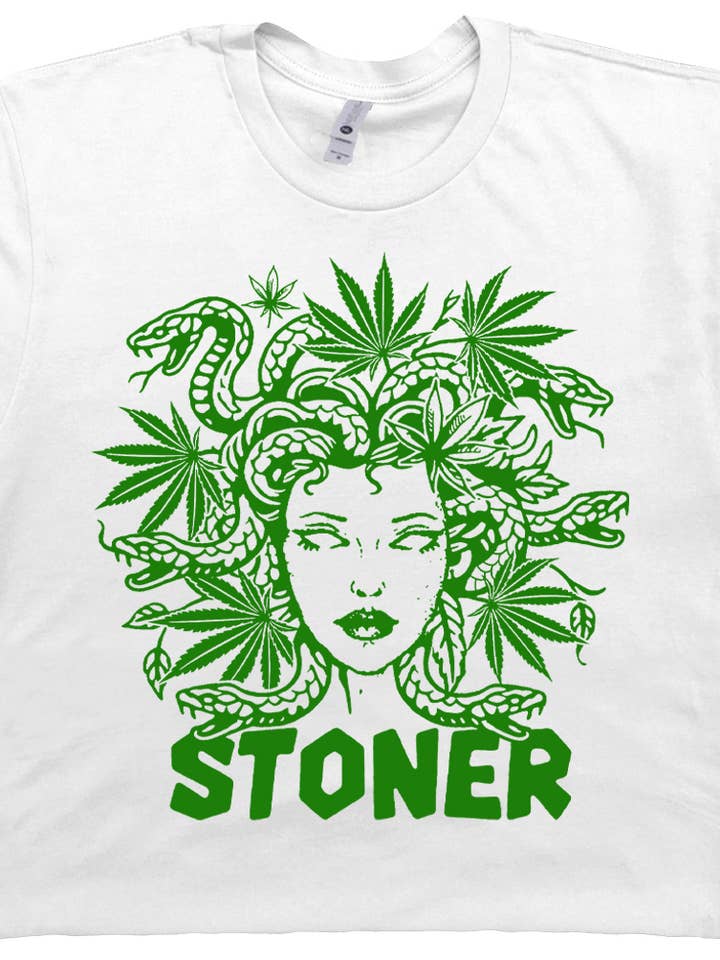 Shirtmandude Co - Wholesale Screen Printed T-Shirt - Unisex - Medusa Stoner T Shirt Funny Marijuana Cannabis Pot Weed Tee0
