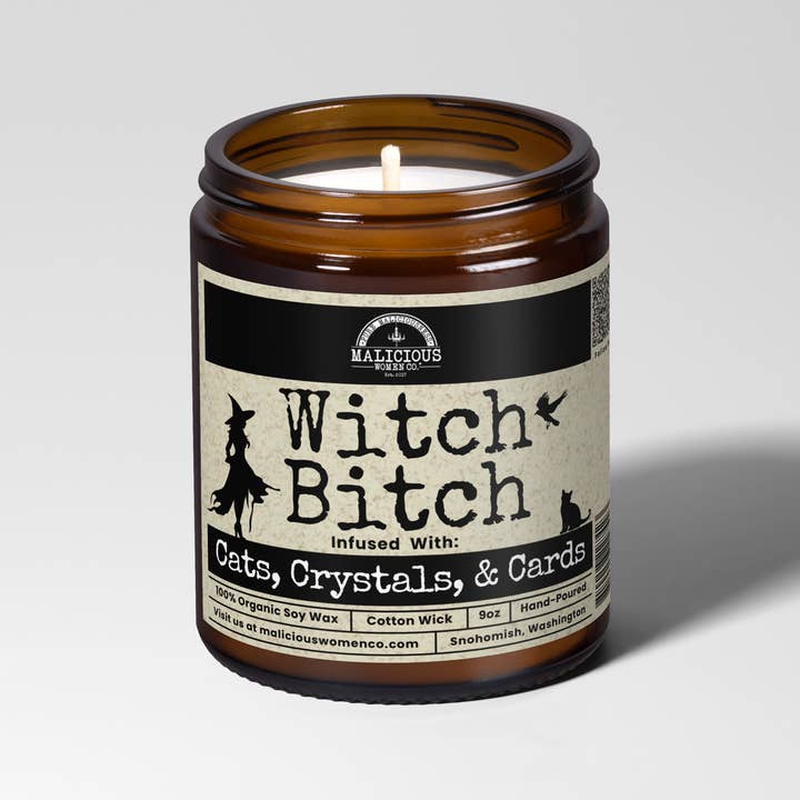 Witch Bitch 9oz Witch Candle Malicious Women Co for wholesale by Malicious Women Candle Co