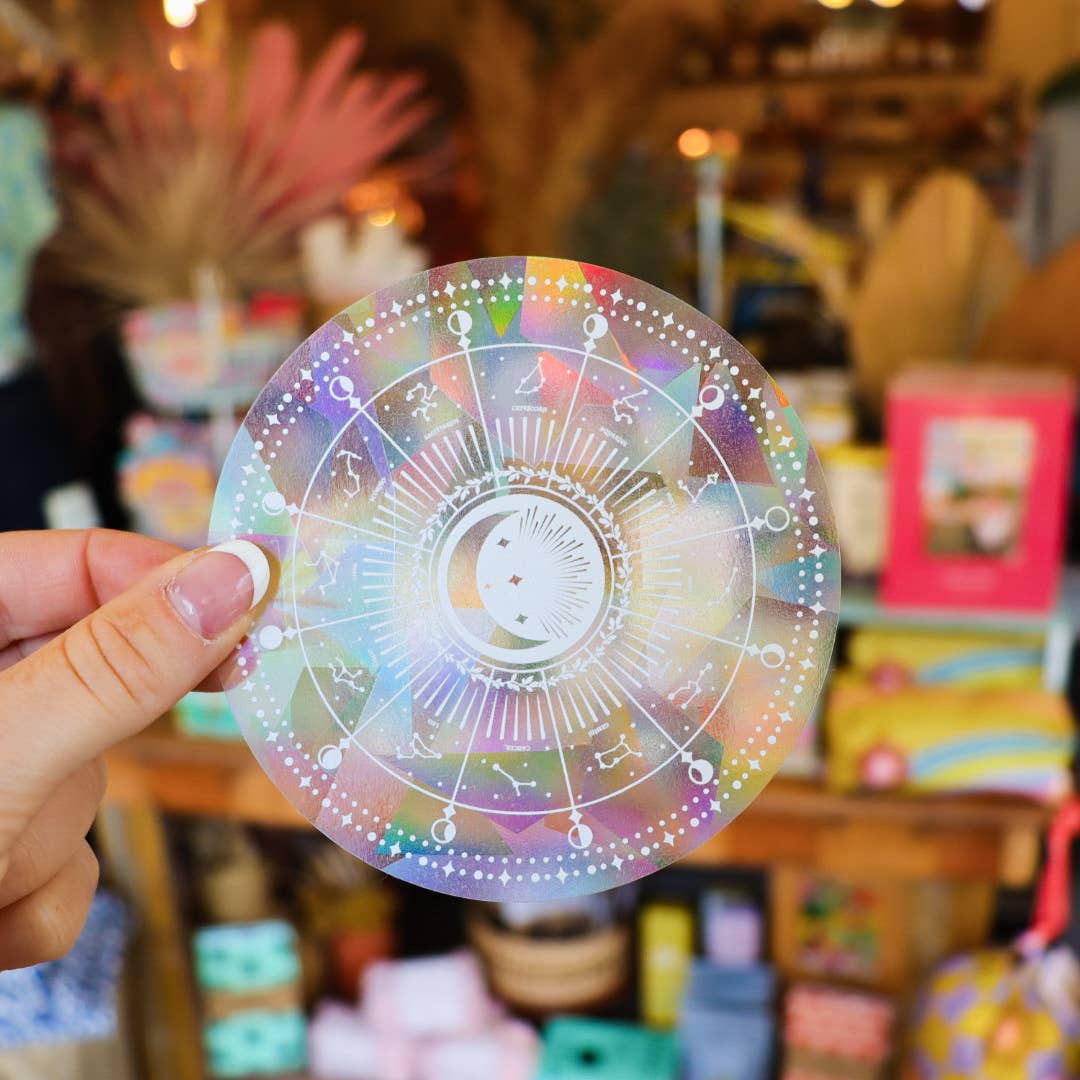 Little Viper Co - Vendita all'ingrosso Acchiappasole - Adesivo Astrology Zodiac Wheel Suncatcher | Adesivo arcobaleno2