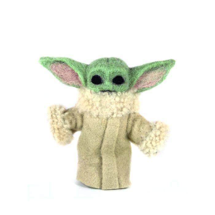 Grogu Baby YoPaca- Artisan Hand-Felted Alpaca Sculpture for wholesale by Lanart Alpaca