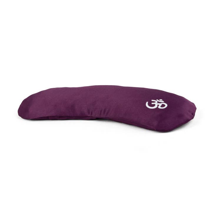 Bodynova - Wholesale Meditation Supplies - OM Yoga Eye Pillow With Lavender, Maco Satin Aubergine