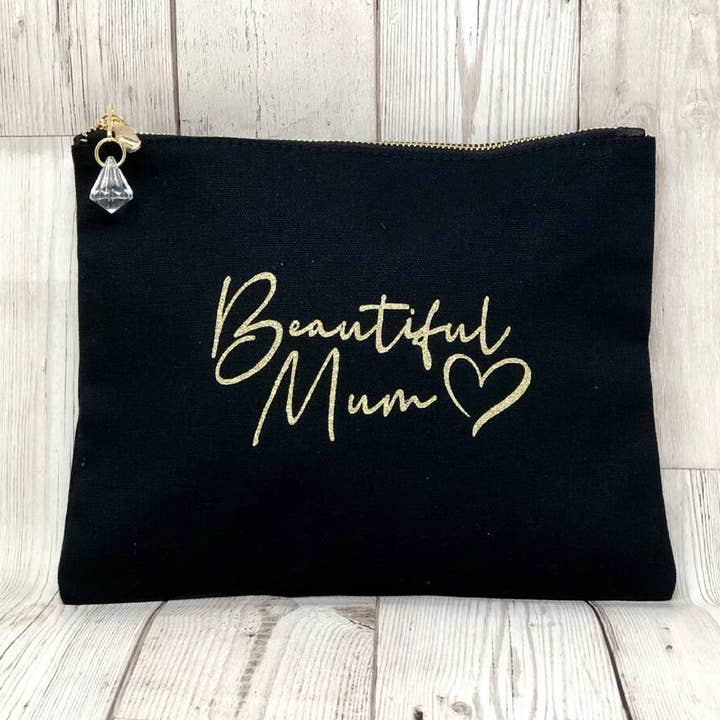 'Beautiful Mum' Make Up Toiletry Pouch for wholesale by Lovethelinks Ltd
