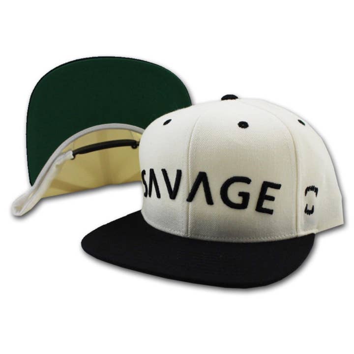 ISVERA Savage Snapback Hat // White for wholesale by ISVERA
