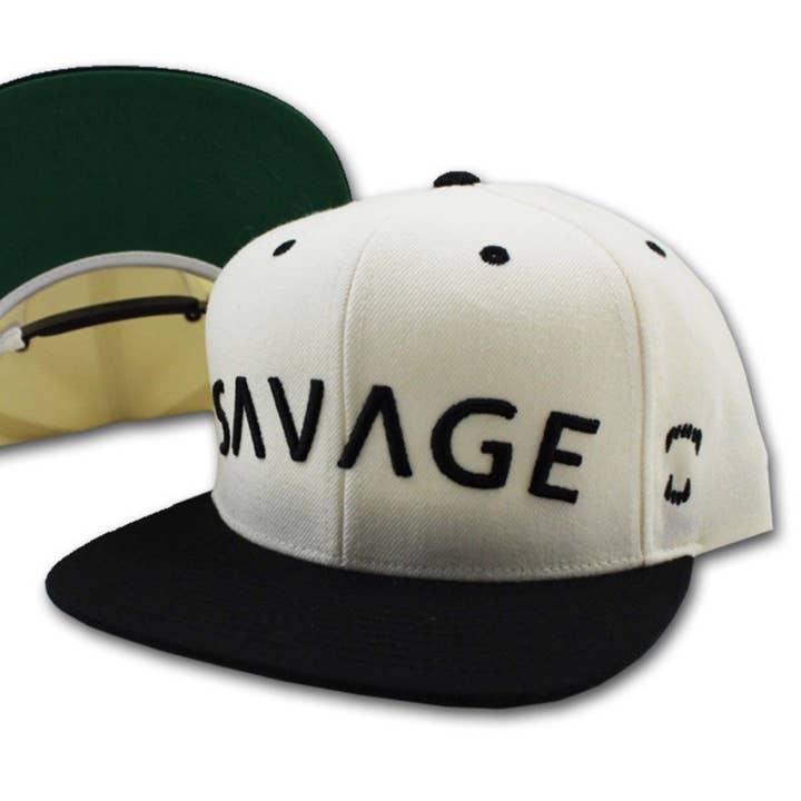ISVERA Savage Snapback Hat // White for wholesale by ISVERA