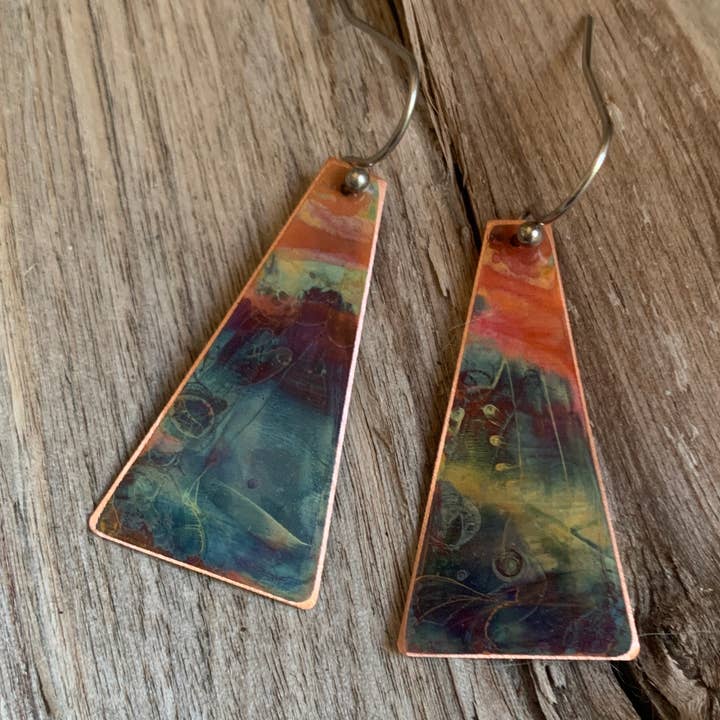 Triangle Dangle Earrings for wholesale by Positive Shine Jewelry