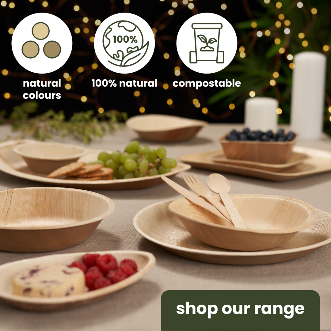 Häago - Wholesale Disposable Plate - 20 Recyclable Palm Leaf Plates2