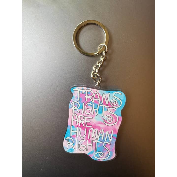 AbstractbyRabrams - Wholesale Keychain - Unisex - Trans Rights Are Human Rights Keychain - LGBTQ