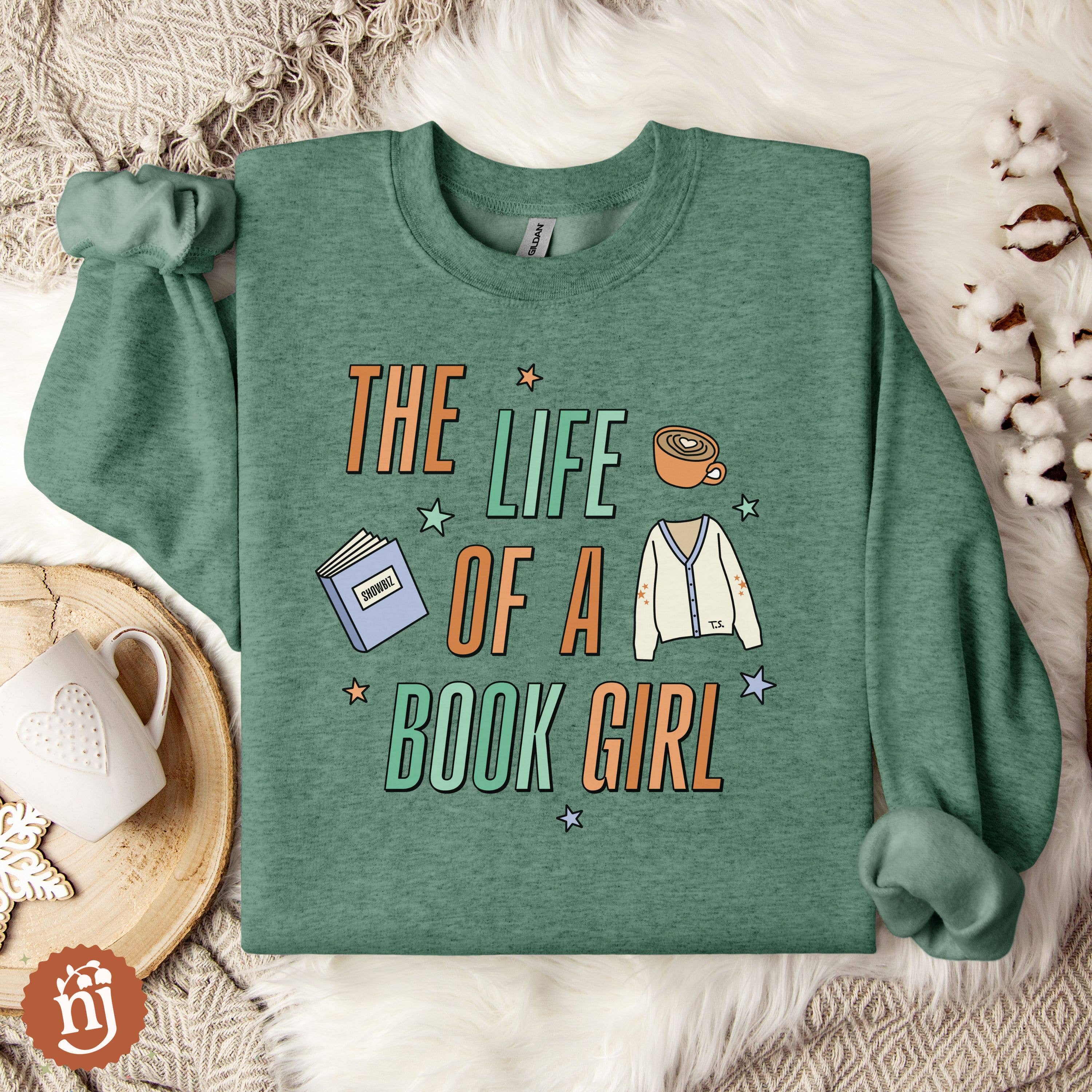 Nearly June Design Co - Wholesale Sweatshirt - Unisex - Taylor The Life of a Book Girl Sweatshirt8