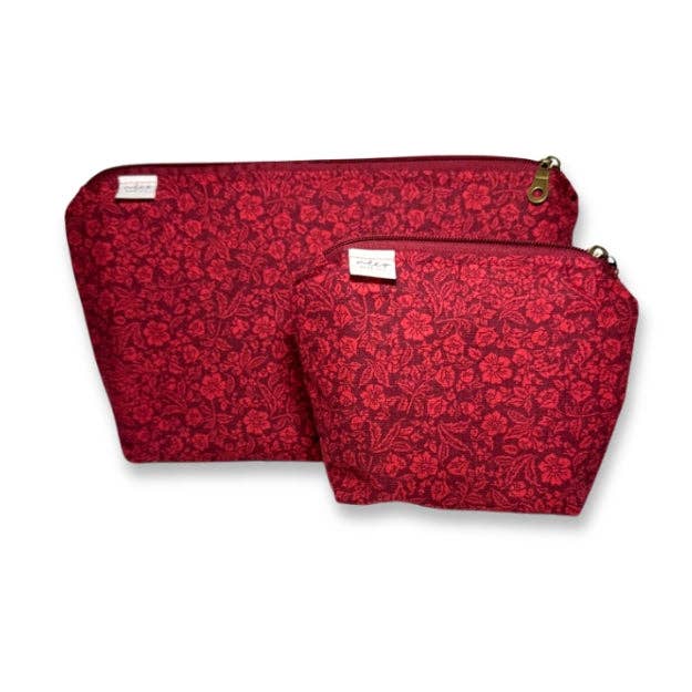 Travel Cosmetic Sustainable Zip 'n Go Bags — Rose is a Rose for wholesale by Neco Bags LLC