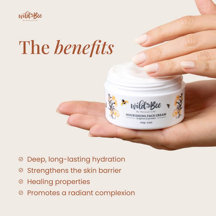 Wild Bee skincare - Vente Crème hydratante pour le visage - Crème nourrissante pour le visage1