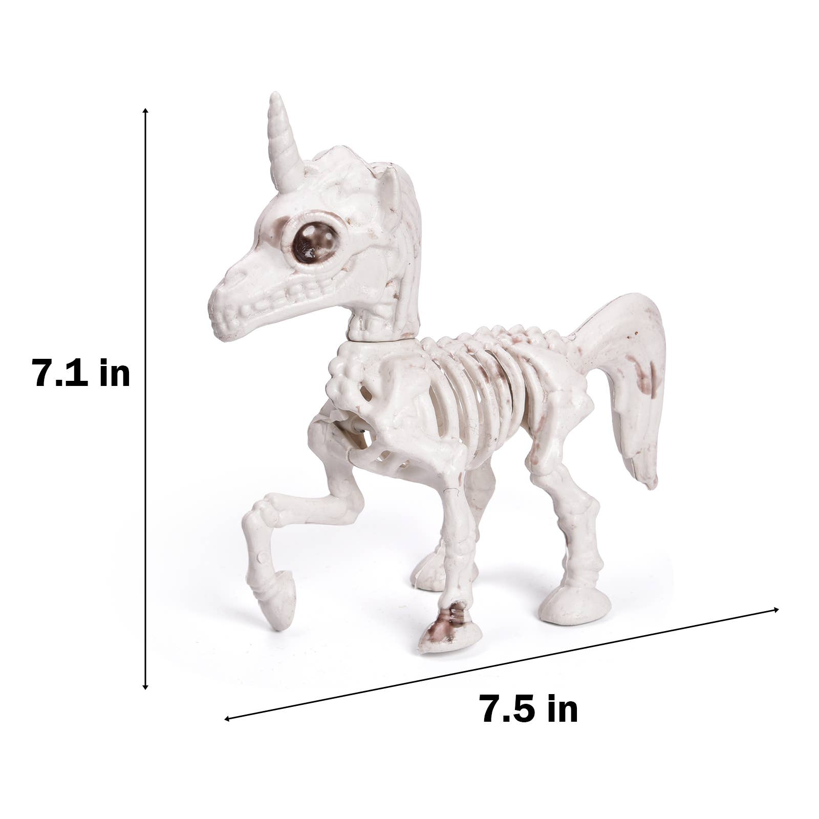 Fun Little Toys - Wholesale Decorative Figurine - 2 PCs Unicorn Skeleton Figurine Model with Plastic Bones1