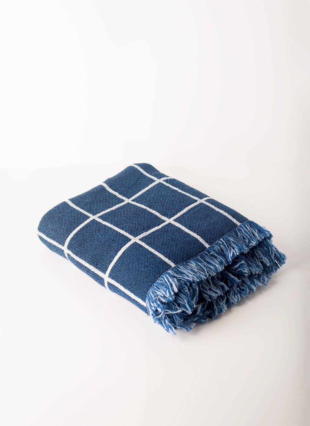 Kindly Woven - Wholesale Throw Blanket - Greer Blanket – Lapis -Kindly Classic – Reversible – USAmade1