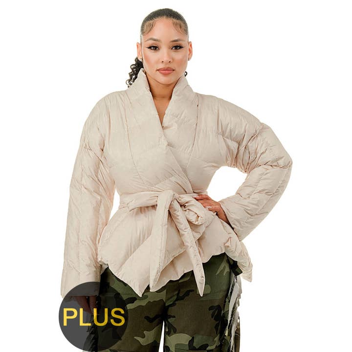 Ariel USA - Wholesale Jacket - Women's - Chic Flare Puffer Wrap for Bold Looks