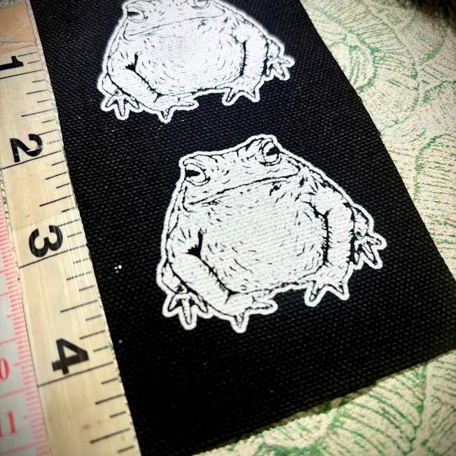 Three Raccoons - Wholesale Patch - two toads mini patch.4