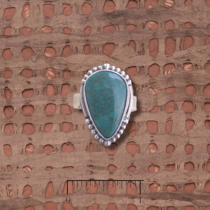 Chrisicola sterling silver pear shape ring for wholesale by Tidepool