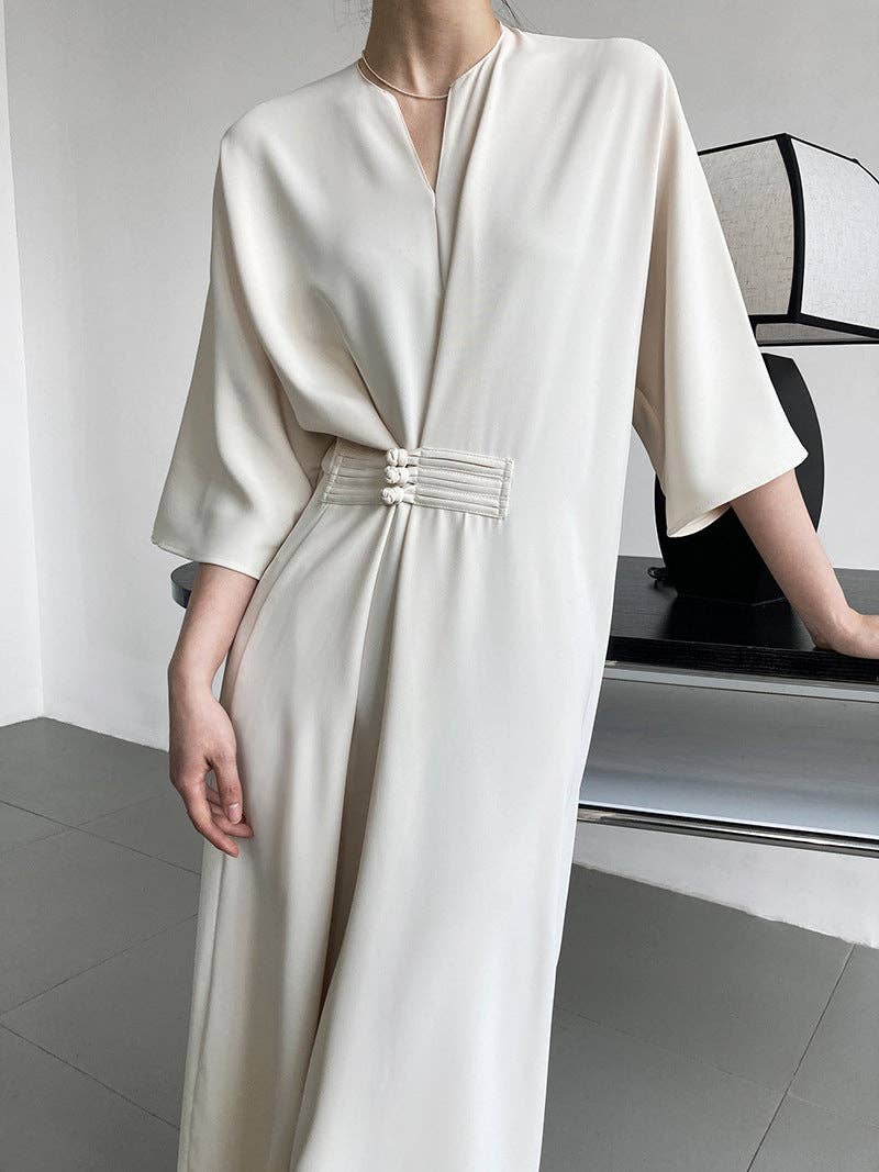 Marayn - Vente Robe – femme - 2025 NOUVELLE Robe Noeud Élégante Moderne Chic Touche Chinoise58