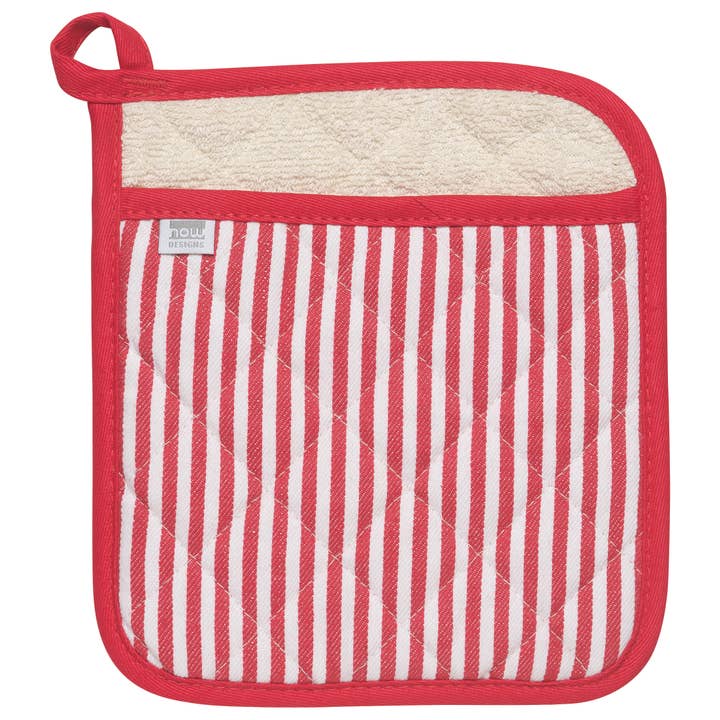 Superior Red Narrow Stripe Potholder for wholesale by Now Designs by Danica