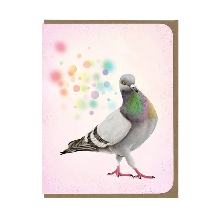 Fabulous Pigeon - Blank Card for wholesale by Amy Rose Moore Illustration