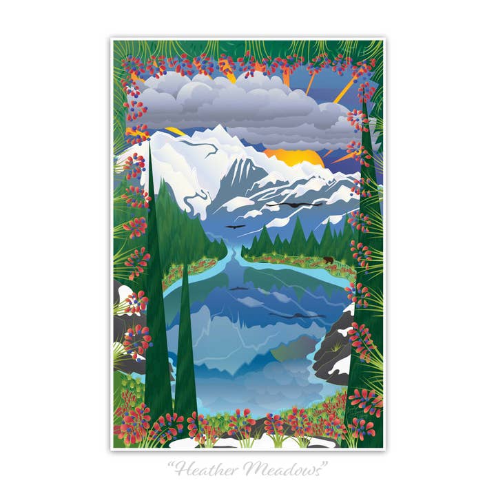 Art Poster - Heather Meadows for wholesale by Bella Blue Designs