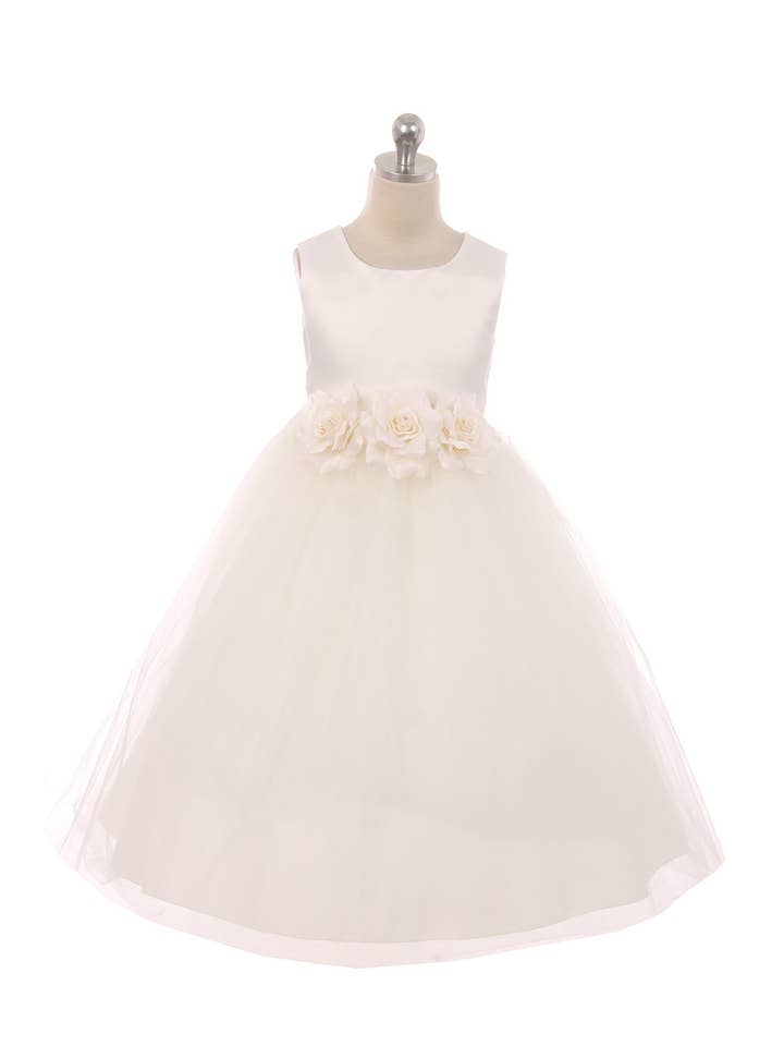 Kid's Dream - Wholesale Dress - Kids - Satin & Tulle 3 Flower Girls Dress10