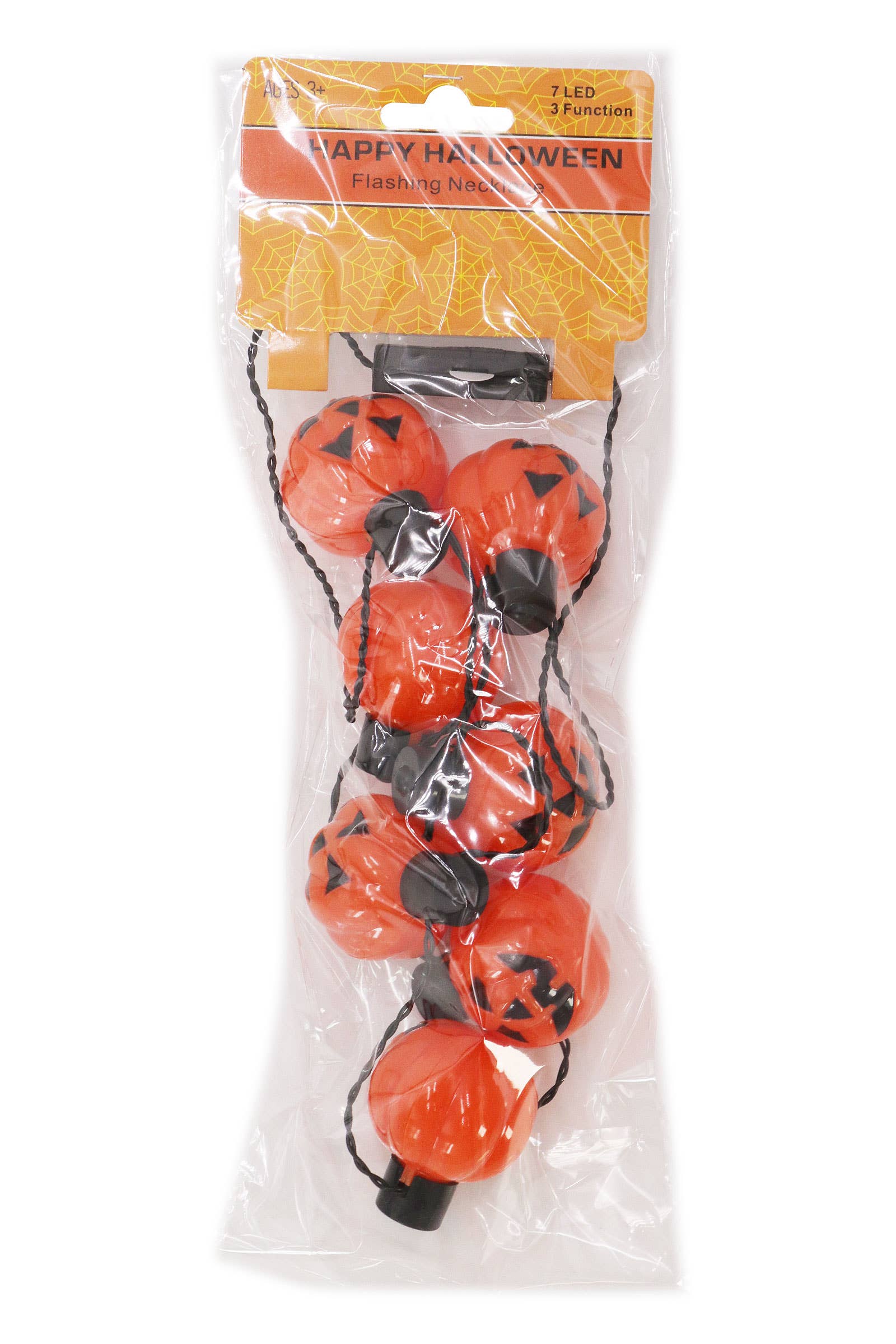 COME MOSTRATO Collana con lampadine a stringa a LED di Halloween in vendita all'ingrosso su Faire7