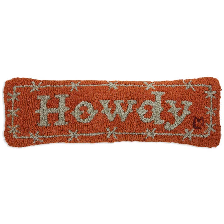 Coussin lombaire « Howdy Cowboy » en laine naturelle 100 % pour la vente par Chandler 4 Corners