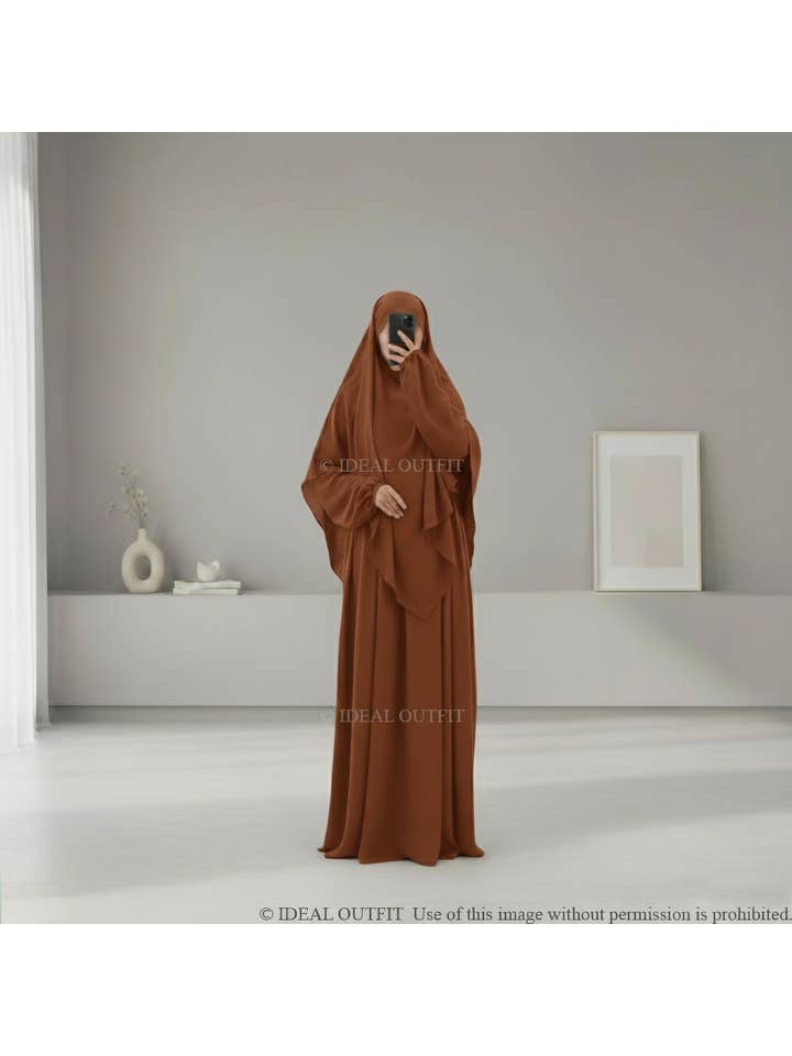 IDEAL OUTFIT - Wholesale Kaftan - Women's - 2-piece khimar abaya set ref:e2326+2501jazz25