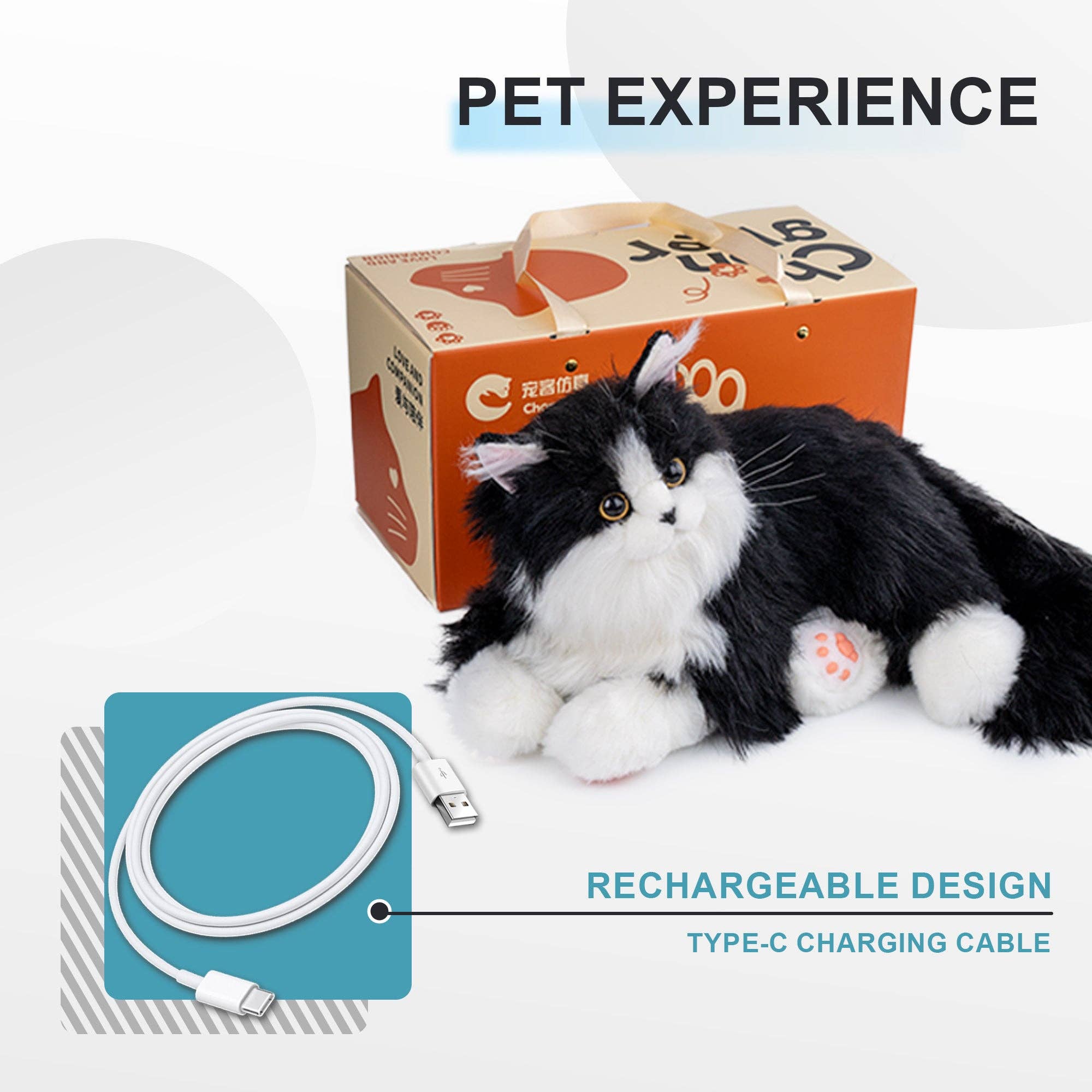 Chongker - Wholesale Stuffed/Plush Toy - Kids & Baby - Percy Robot Cat – Interactive Weighted Comfort Toy7