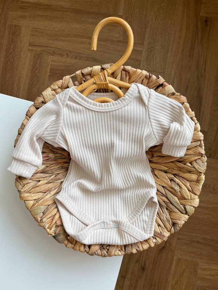 Agukids - Wholesale Bodysuit (Non-Footed) - Baby - Ribbed Baby Bodysuit Long Sleeve (pastel colors_