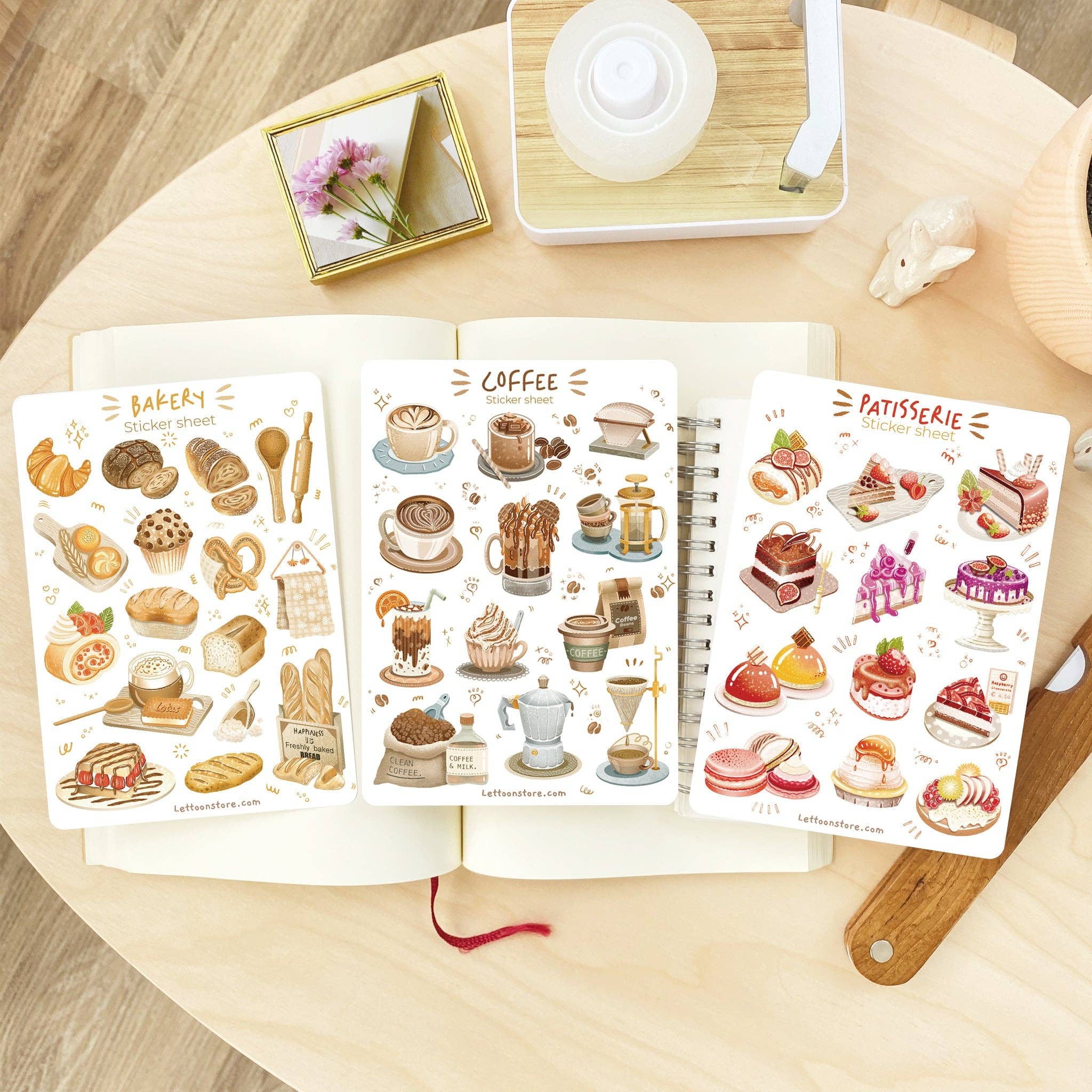 Lettoon - Wholesale Sticker - Sticker Sheet - Coffee8