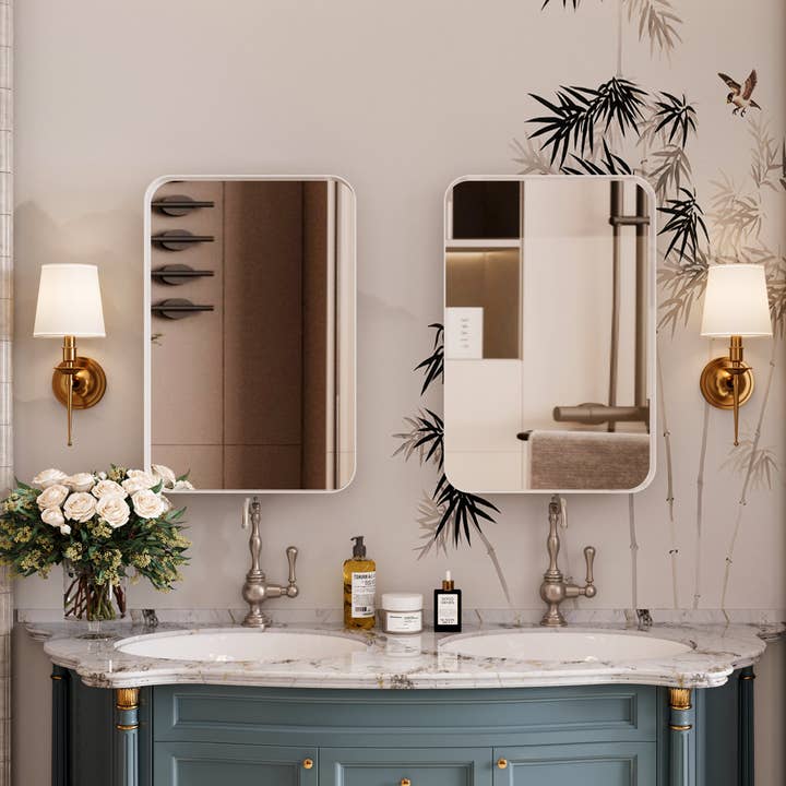 39F Inc. - Wholesale Wall Mirror - 16x24" Recessed Metal Framed Bathroom Medicine Cabinet2