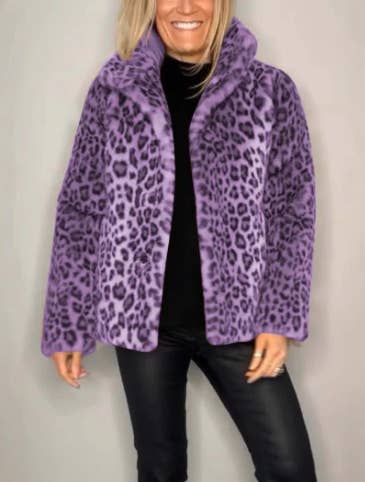 HIDDENBRAND - Wholesale Coat - Women's - Fluffy Vintage Wild Leopard Print Faux Fur Coat7