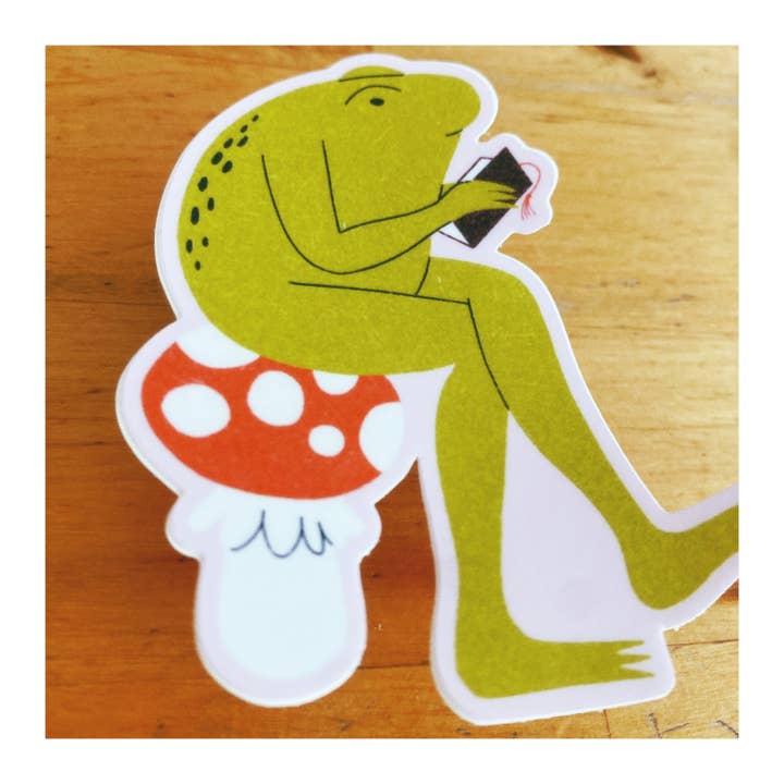 Sydney Warnes - Wholesale Sticker - Reading Frog Sticker2