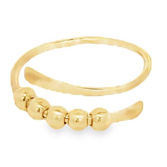 Thin Free Slide Bead Bypass Ring (D55A) for wholesale by MIA Jewelry