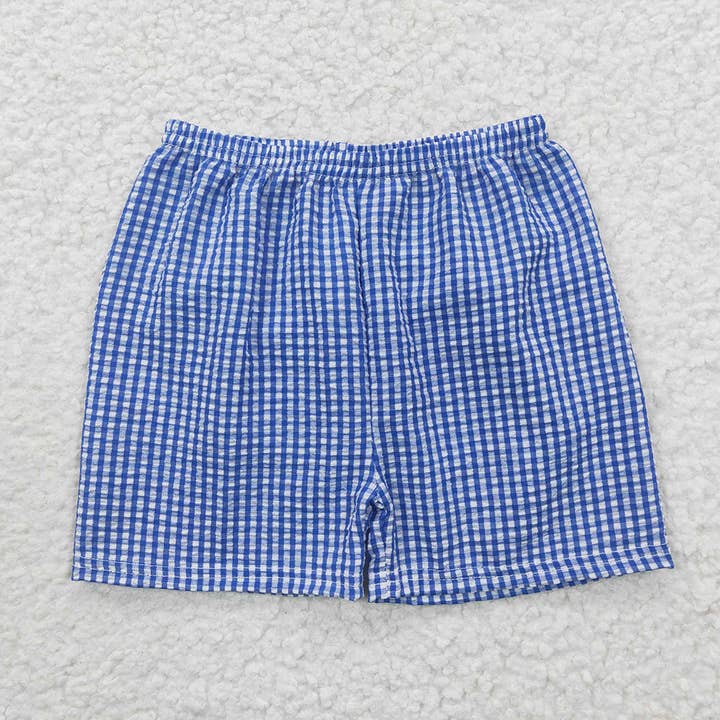 Aier Wholesale - Wholesale Shorts - Kids - Baby Boys Plaid Seersucker Fabric Shorts