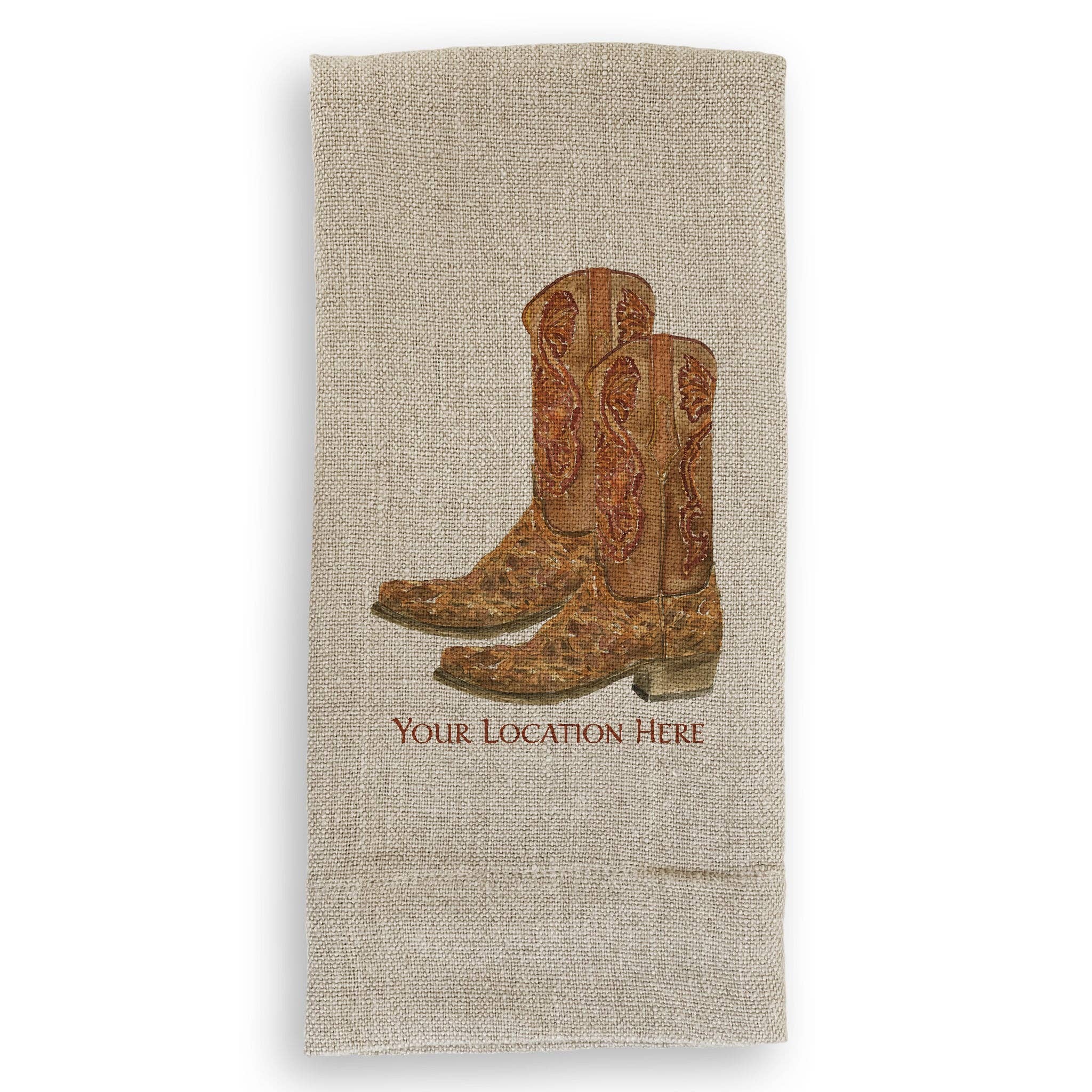 French Graffiti – Engroshandel Viskestykke – Brune cowboystøvler med placering1