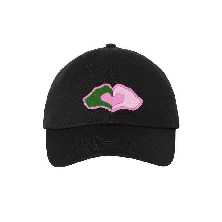Calm Down Caren - Vente Casquette de baseball – unisexe - Casquette de papa brodée Wicked Heart Hands Emoji Glinda Elphaba