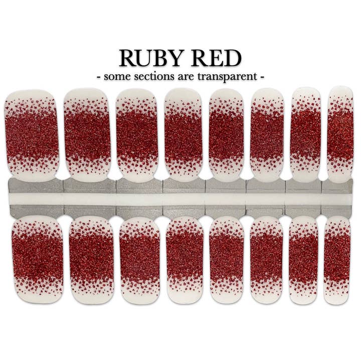 Nail Wrap - Ruby Red for wholesale by Salted Avenue