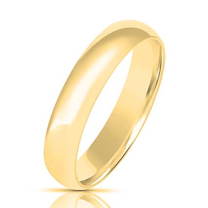 Alliance en argent sterling 925 plaqué or de 5 mm pour la vente par NYC Sterling