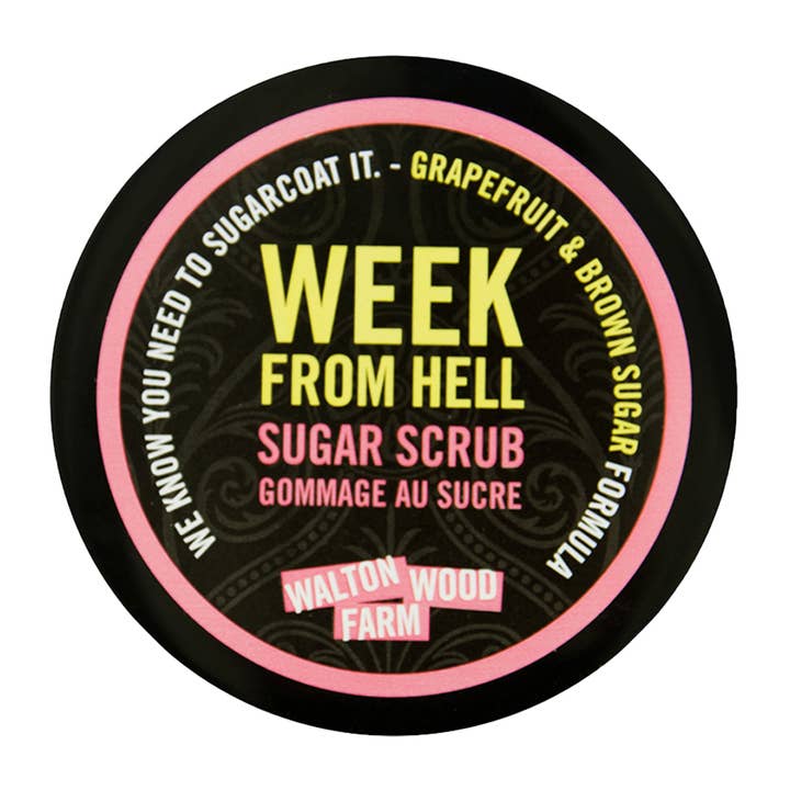 Sugar Scrub - Week From Hell 8 oz for wholesale by Walton Wood Farm Corp.