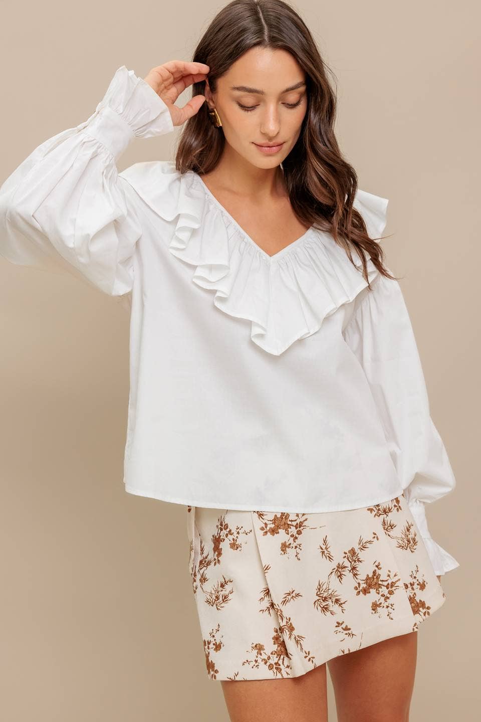 A solid woven top - IT13801 WHITE for wholesale on Faire2