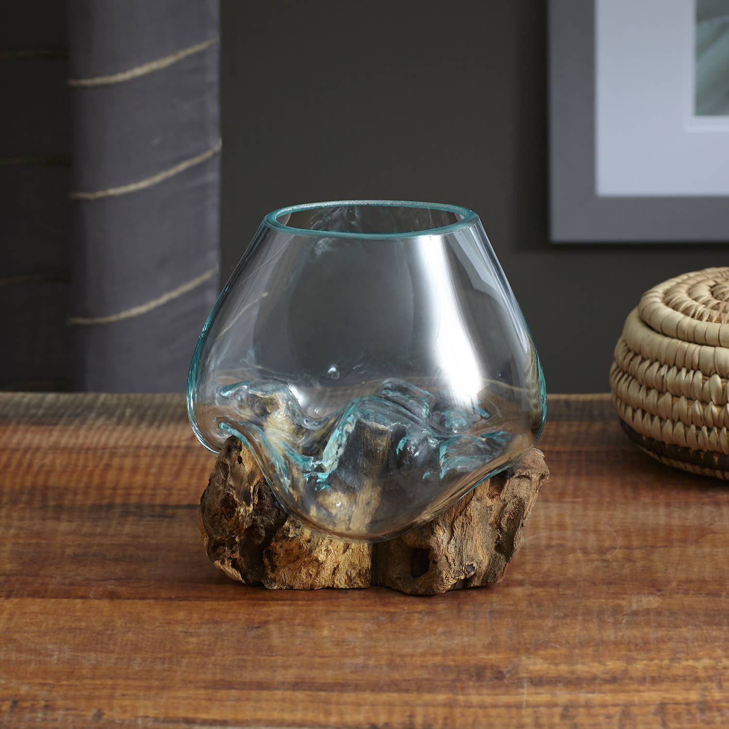 Cohasset Gifts - Vente Sculpture - Sculpture en verre fondu et en bois — environ 15 cm de long.2