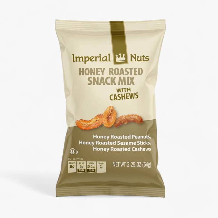L&F Universal Goods - Wholesale Trail mix - Honey Roasted Snack Mix With Cashews 18/2.25Oz0