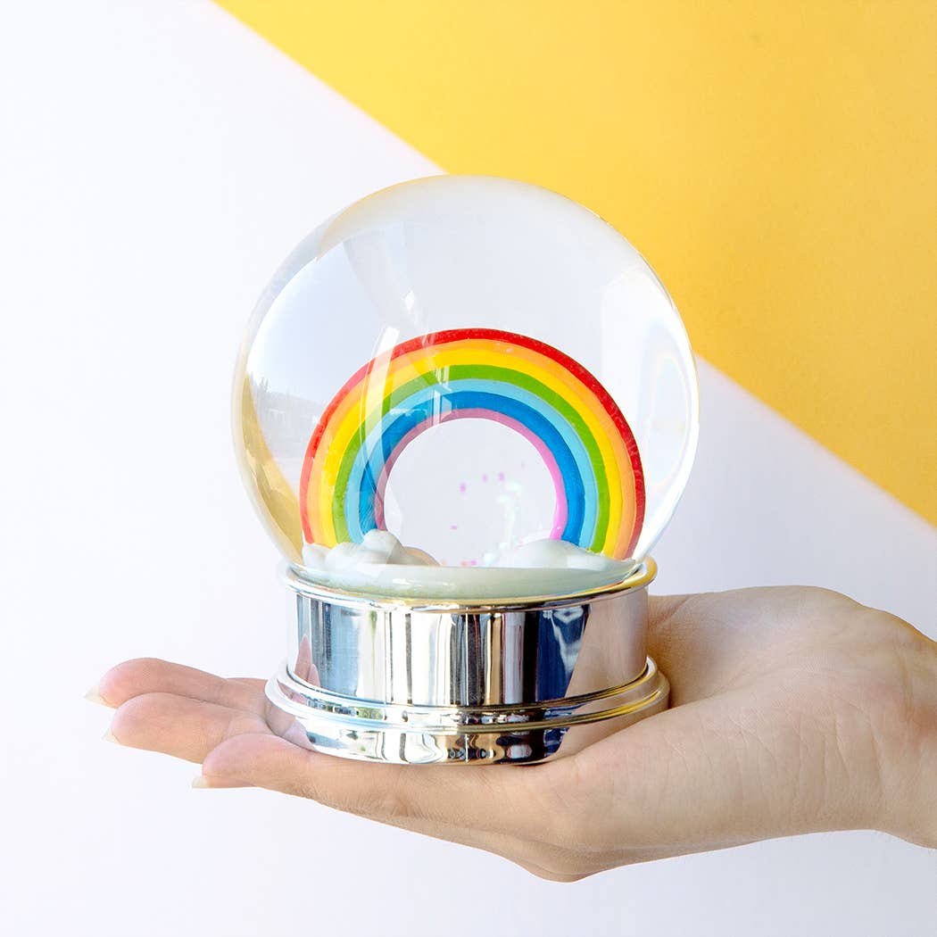 Merri Glow - Wholesale Snow Globe - Rainbow Glitter Snowglobe - 100mm0