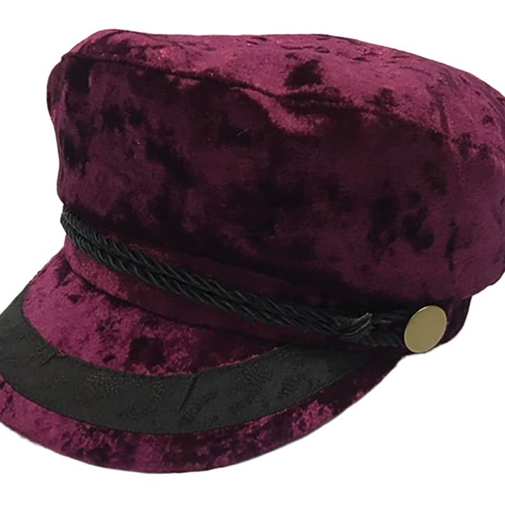 Velvet Sailor Cap 6711 Hat Winter for wholesale by Jeanne Simmons Accessories