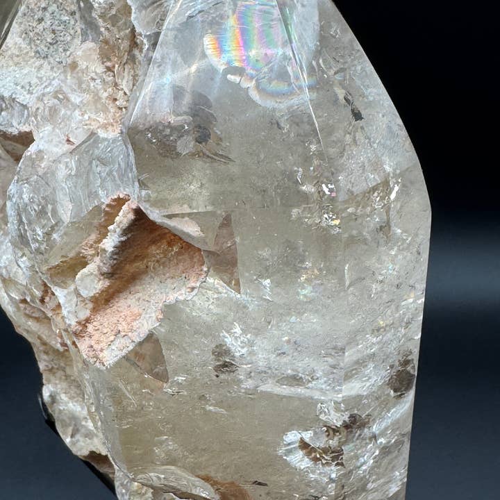 The 7 Directions - Wholesale Spiritual Stone/Crystal - XL 6.6 lb clear quartz twin point w/ inclusions F9532