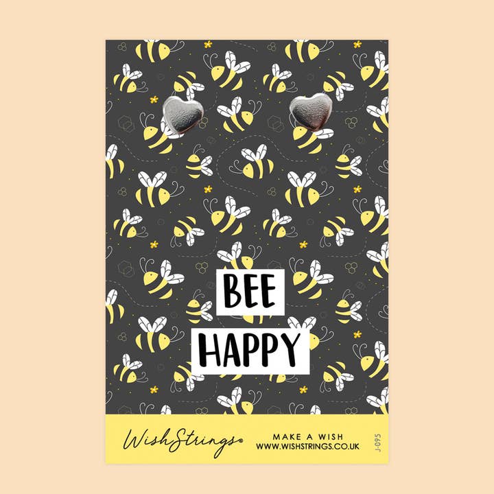 BEE HAPPY - Pendientes de Corazón | J095 para venta al por mayor de WishStrings