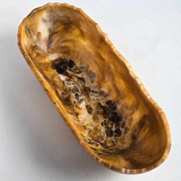 Gibb & Daan - Wholesale Serve Bowl - Large Resin Trough - Entryway Catchall - Decorative Bowl3